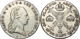 Austria. Franz II/I (1792-1805-1835). AR Kronentaler, Günzburg mint, 1795 H. AR. g. 29.53 mm. 40.00 About VF.