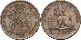 Belgium. Leopold I (1831-1865). AE 10 Cents, 1848. AE. g. 20.00 mm. 32.00 Good VF.