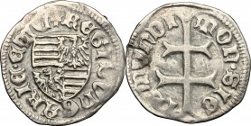 Hungary. Sigismund (1387-1437). AR Denar, 1387-1437. Unger 449. Huszár 576. AR. g. 0.61 mm. 15.00 VF.