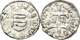 Hungary. Sigismund (1387-1437). AR Denar, 1387-1437. Unger 450. Huszár 578. AR. g. 0.68 mm. 16.00 About VF.