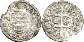 Hungary. Sigismund (1387-1437). AR Denar, 1387-1437. Unger 450. Huszár 578. AR. g. 0.51 mm. 17.00 About VF.