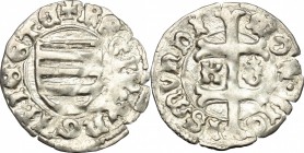 Hungary. Sigismund (1387-1437). AR Denar, 1387-1437. Unger 450. Huszár 578. AR. g. 0.68 mm. 16.00 About VF.