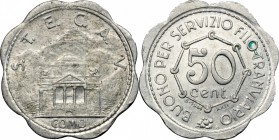 Italy. Como. AL Token for 50 cents, Como mint, Italy, 1944. AL. g. 1.33 mm. 24.50 About VF. For using of the tram.