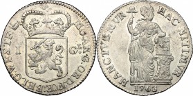 Netherlands. AR gulden. West-Friesland mint, 1763. AR. g. 10.52 mm. 32.00 VF/About VF.