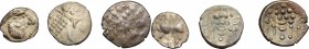 Celtic Word. Multiple lot of 3 AR coins; including 2 BI Staters of the Durotriges and 1 AR Drachm of the Scordisci, Kugelwange type . AR. Good F.