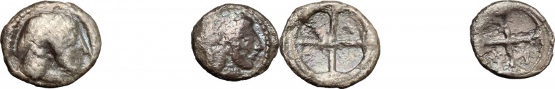 Greek Sicily. Hieron I (478-466 BC). Multiple lot of 2 AR Obols, Syracuse. SNG A...