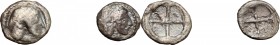 Greek Sicily. Hieron I (478-466 BC). Multiple lot of 2 AR Obols, Syracuse. SNG ANS 116. AR. Good F.