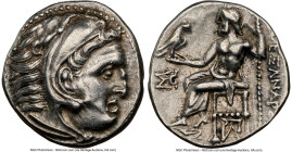 MACEDONIAN KINGDOM. Alexander III the Great (336-323 BC). AR drachm (18mm, 4.28 gm, 12h). NGC Choice XF 5/5 - 4/5. Posthumous issue of Colophon, ca. 3...