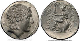 THRACIAN KINGDOM. Lysimachus (305-281 BC). AR tetradrachm (29mm, 16.48 gm, 12h). NGC Choice XF 5/5 - 2/5. Uncertain mint. Diademed head of deified Ale...