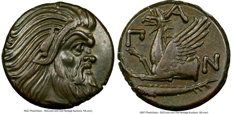 CIMMERIAN BOSPORUS. Panticapaeum. Ca. 4th Century BC. AE (21mm, 7.62 gm, 11h). N...