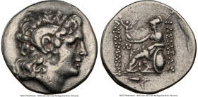 BITHYNIA. Calchedon. Ca. 260-220 BC. AR tetradrachm (28mm, 11h). NGC VF, graffito, flan flaw. Posthumous issue in the name and types of Lysimachus of ...