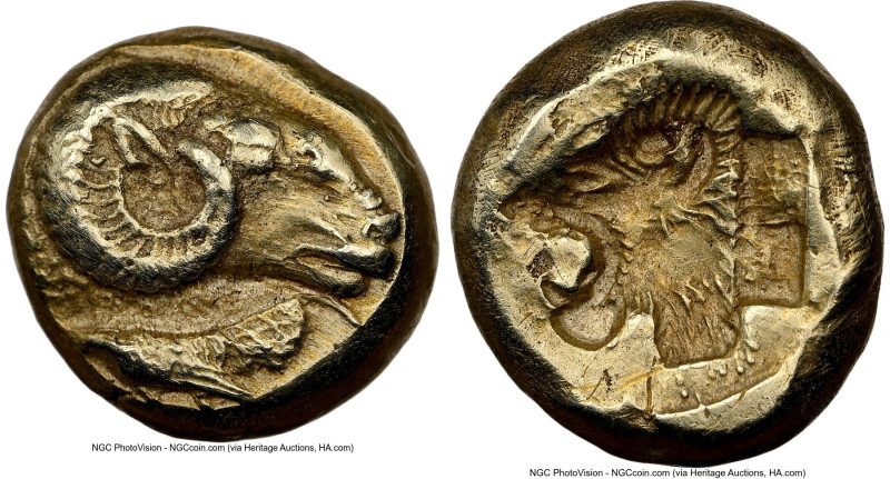 LESBOS. Mytilene. Ca. 521-478 BC. EL sixth-stater or hecte (10mm, 2.54 gm, 9h). ...