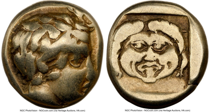 LESBOS. Mytilene. Ca. 454-427 BC. EL sixth-stater or hecte (10mm, 2.49 gm, 11h)....