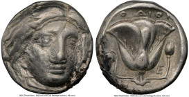 CARIAN ISLANDS. Rhodes. Ca. 316-305 BC. AR tetradrachm (23mm, 15.03 gm, 1h). NGC VF 3/5 - 3/5. Rhodian standard. Head of Helios facing, turned slightl...