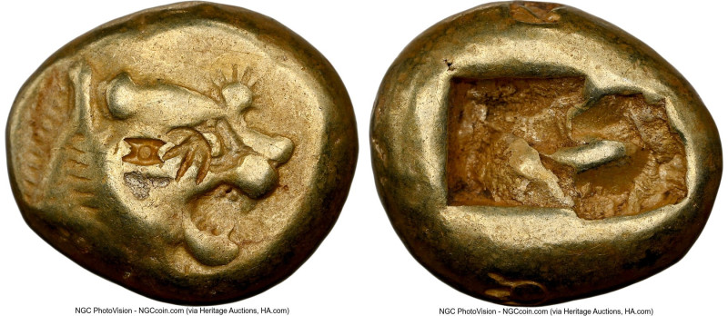 LYDIAN KINGDOM. Alyattes or Walwet (ca. 610-546 BC). EL third-stater or trite (1...