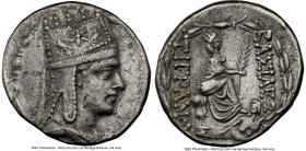 ARMENIAN KINGDOM. Tigranes II the Great (95-56 BC). AR tetradrachm (28mm, 15.41 gm, 1h). NGC XF 5/5 - 2/5. Tigranocerta, ca. 80-68 BC. Diademed and dr...