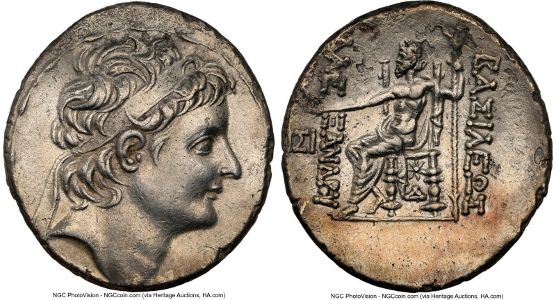 SELEUCID KINGDOM. Alexander II Zabinas (128-122 BC). AR tetradrachm (30mm, 15.93...