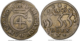 Christian IV 3-Piece Lot of Certified Assorted Issues NGC, 1) Gluckstadt. 2 Mark Danske 1645 - VF Details (Obverse Graffiti), Glückstadt mint, KM32 2)...