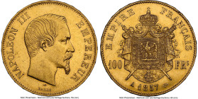 Napoleon III gold 100 Francs 1857-A MS61 NGC, Paris mint, KM786.1, Fr-569. HID09801242017 © 2024 Heritage Auctions | All Rights Reserved