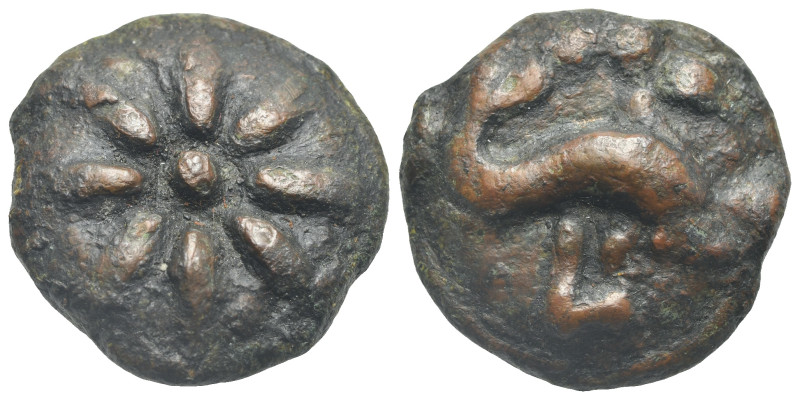 APULIA. Luceria. Circa 217-212 BC. Cast Teruncius (Bronze, 27.98 mm, 25.88 g). S...