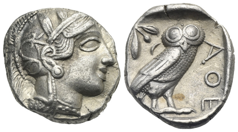 ATTICA. Athens. Circa 454-404 BC. Tetradrachm (Silver, 34.02 mm, 17.11 g). Head ...