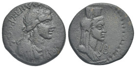 KINGS OF BOSPOROS. Gepaepyrus, AD 37-39. 12 Units (Bronze, 21.59 mm, 5.80 g). [ΒACIΛICC]HC ΓHΠΑΙΠΥΡΕΩC Diademed and draped bust of Gepaepyris to right...