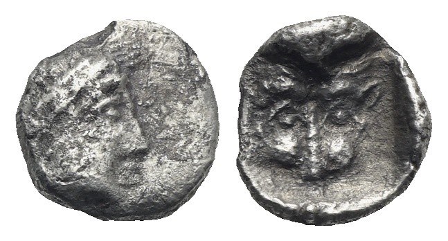 JUDAEA. Samaria. “Middle Levantine” Series. Circa 375-333 BC. AR Hemiobol (Silve...