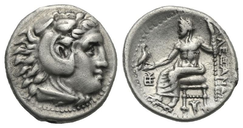 KINGS OF MACEDON. Alexander III the Great, 336-323 BC. Drachm (Silver, 25.19 mm,...