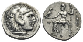 KINGS OF MACEDON. Alexander III the Great, 336-323 BC Drachm (Silver, 18.13 mm, 4.20 g). 'Barbarous' imitation, circa 322-319 BC. Head of Herakles rig...