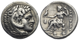 KINGS OF MACEDON. Kassander, as Regent, 317-305 BC. Tetradrachm (Silver, 27.04 mm, 17.05 g). In the name and types of Alexander III. Pella, circa 317/...