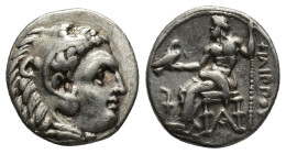 KINGS OF MACEDON. Philip III Arrhidaios, 323-317 BC. Drachm (Silver, 16.4 mm, 4.22 g). In the type of Alexander III. Sardes, struck under Menander or ...