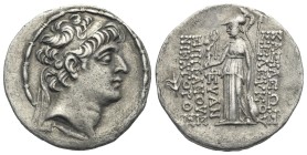 SELEUKID KINGS. Seleukos VI Epiphanes Nikator, 97-94 BC. Tetradrachm (Silver, 27 mm, 16.03 g) Seleukeia on the Kalykadnos. Diademed head of Seleukos r...