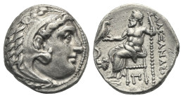 KINGS OF THRACE. Lysimachos, 305-281 BC. Drachm (Silver, 24.63 mm, 4.16 g) struck in the name and types of Alexander III the Great (336-323 BC) Coloph...