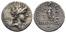 KINGS OF CAPPADOCIA. Ariarathes VIII Eusebes Epiphanes, circa 100-98/5 BC. Drachm (Silver, 18.01 mm, 4.11 g). Mint B (Eusebeia under Mt. Tauros), date...