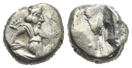 PERSIA. Achaemenid Kings. Time of Xerxes II to Artaxerxes II, circa 420-375 BC. Siglo (Silver, 21.05 mm, 5.51 g) Sardes. The Great King or hero wearin...