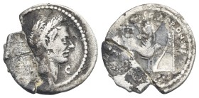 Julius Caesar, Ti. Sempronius Graccus, moneyer. Denarius (Silver, 19.71 mm, 3.38 g). Roma, 40 BC. Laureate head right; S - C flanking neck. Rev. Signu...