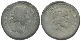 CYRENAICA. Cyrene. Marcus Aurelius, 161-180. Bronze (Bronze, 26.00 mm, 24.00 g). Struck circa 169-170. ΑΥΤΟΚΡ ΚΑΙϹ Μ ΑΥΡΗΛ ΑΝΤ[ωΝΕΙΝΟϹ ϹΕΒ] Laureate h...