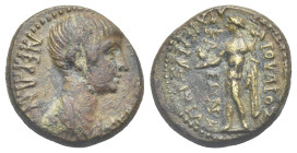 PHRYGIA. Eumeneia. Nero, 54-68. Assarion (Bronze, 17.95 mm, 4.53 g), struck under the magistrate Iulius Kleon, archiereus of Asia, circa 54-55. ΝΕΡΩΝ ...