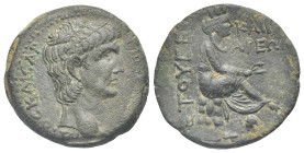 CILICIA. Mopsouestia-Mopsos (as Caesarea). Claudius, 41-54. Bronze (24.51 mm, 9.07 g) dated year 5 of Claudius (= 46). TIBЄPIOC ΚΛΑΥΔΙΟC KAICAP, bare ...