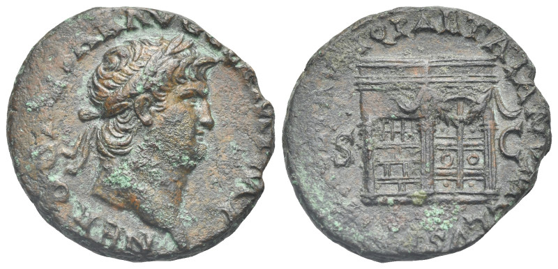 Nero, 54-68. As (Bronze, 27.73 mm, 11.72 g) Rome, circa 65. NERO CAESAR AVG [GER...