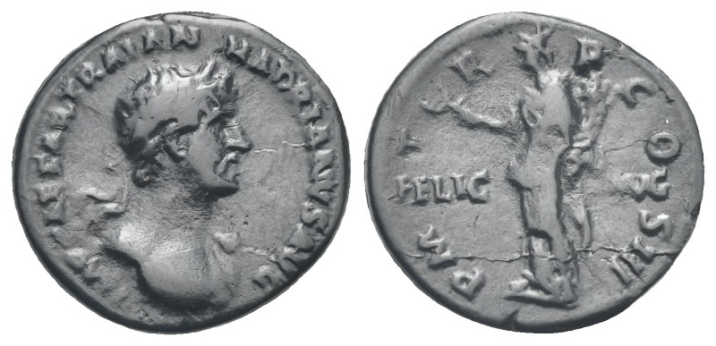 Hadrian, 117-138. Denarius (Silver, 18.08 mm, 3.29 g) Rome, 119-120. IMP CAESAR ...