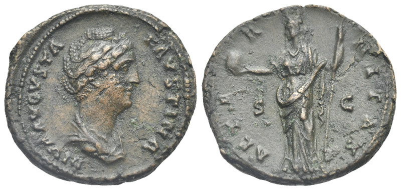 Diva Faustina Augusta, wife of Antoninus Pius (died 141) As (Bronze, 27.60 mm, 9...