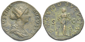 Faustina Junior. Augusta, 147-175. Sestertius (Bronze, 30.75 mm, 19.86 g). Rome, 161. Struck under Marcus Aurelius and Lucius Verus. FAVSTINA AVGVSTA ...