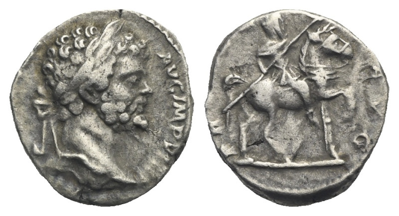 Septimius Severus, 193-211. Denarius (Silver, 15.71 mm, 3.08 g) Rome, 197. [L SE...