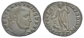 Licinius I, 308-324. Follis (Bronze, 23.00 mm, 3.00 g). Thessalonica, 3rd officina, 312-313. IMP LIC LICINIVS P F AVG Laureate, draped and cuirassed b...