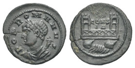 Constantine I, 306-337. Follis (Bronze, 14.95 mm, 1.02 g). Special issue for the dedication of the newly expanded city of Constantinople. Constantinop...