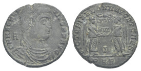 Magnentius, 350-353. Centenionalis (Bronze, 21.00 mm, 4.00 g). Arlés, 351. D N MAGNENTIVS P F AVG, bareheaded, draped and cuirassed bust to right; A b...