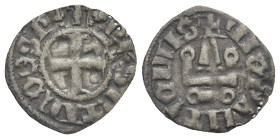 CRUSADERS. Despotate of Epirus. Philip of Taranto, 1323-1335. Denier Tournois (Billon, 18.27 mm, 0.52 g). Lepanto. ✠ (lis) PhS·PTAR·DЄSP: Cross pattée...