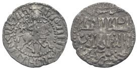SELJUQS OF RUM. Kaykhusraw II, with Hetoum II King of Armenians, 1236-1245. Bilingual 1/2 Tram (Silver, 18.86 mm, 1.38 g). Sis, undated or date off fl...