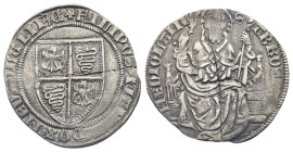 ITALY. Milano (Duchy). Filippo Maria Visconti, 1412-1447. Grosso da 2 Soldi (Silver, 24.14 mm, 1.89 g). First period, transitional coinage. Struck cir...